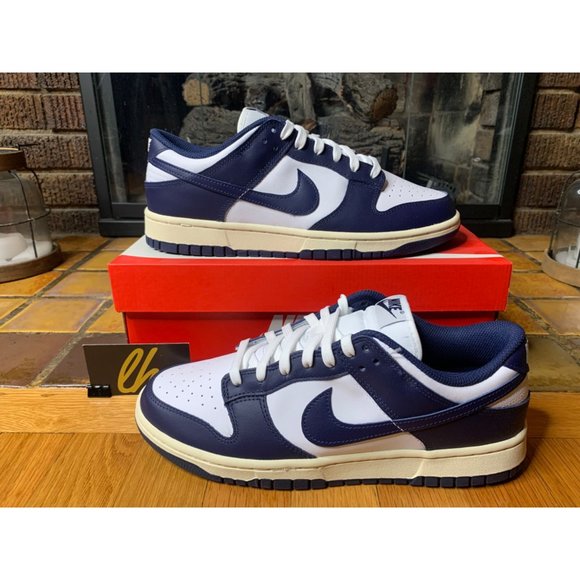 Size 10.5 Women’s Nike Dunk Low “Vintage Navy” Athletic Sneakers DD1503-